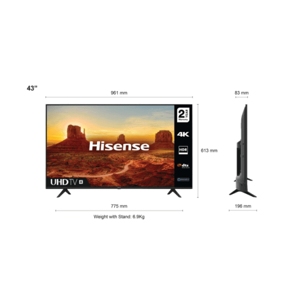 Rent Hisense 43A7100FTUK 43" Smart 4K Ultra HD TV